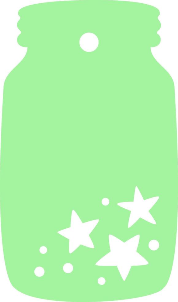 Label in the form of a jar with stars. vector