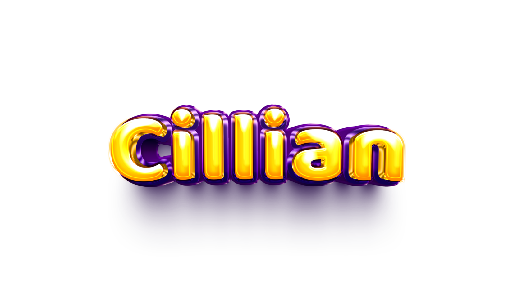 names of boys English helium balloon shiny celebration sticker 3d inflated png