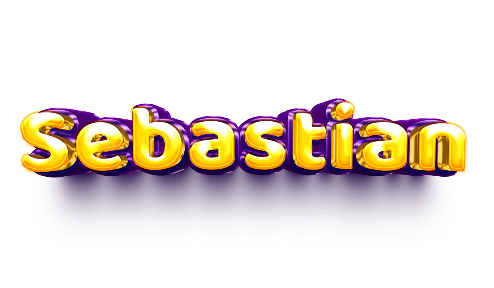 names of boys English helium balloon shiny celebration sticker 3d inflated png