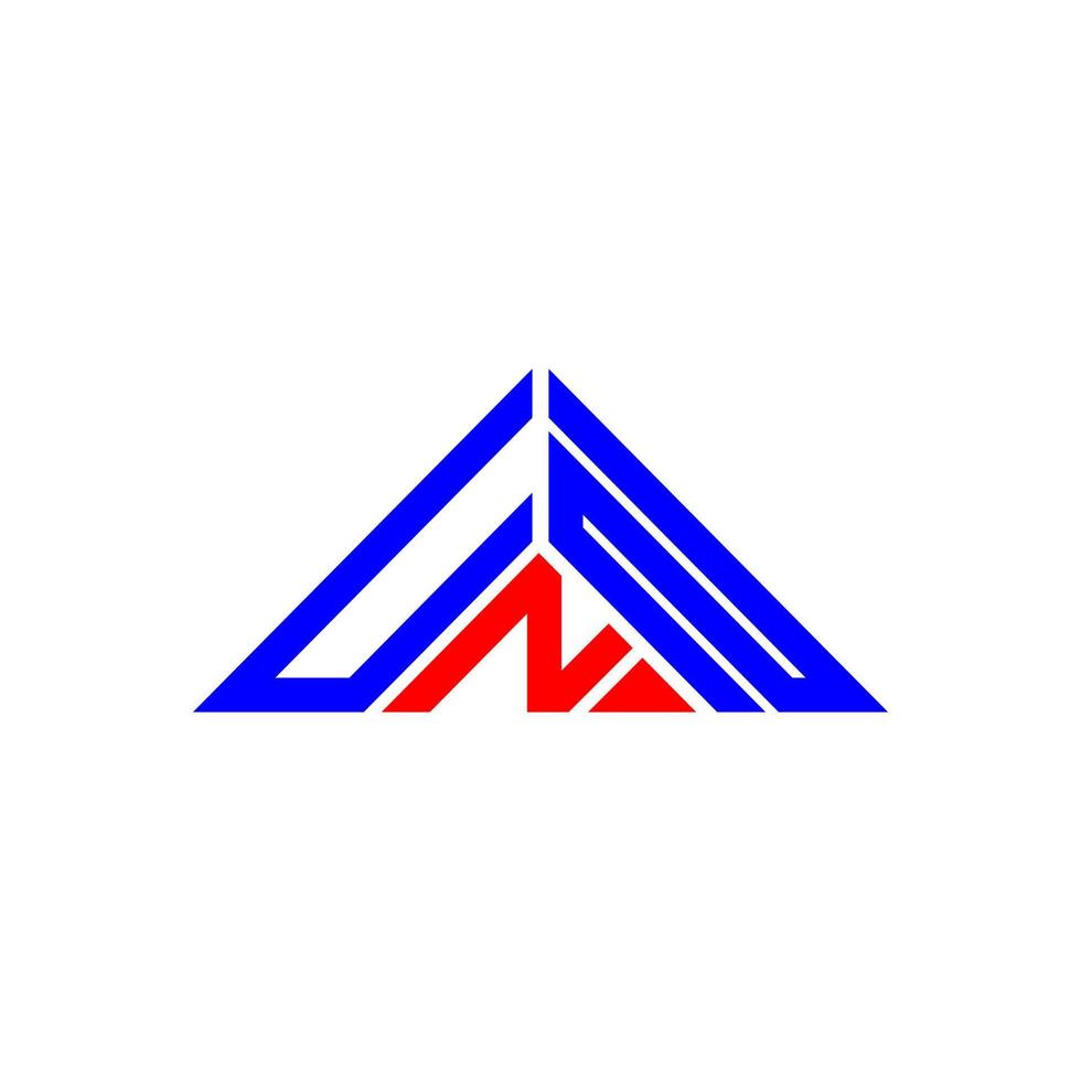 diseño creativo del logotipo de la letra unn con gráfico vectorial, un logotipo simple y moderno en forma de triángulo. vector