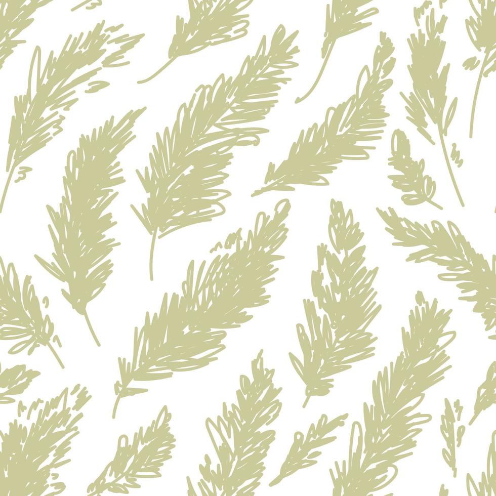 Pampas grass seamless pattern. Trendy vector design for wedding, postcards, textile, wallpaper, fabric, wrapping paper