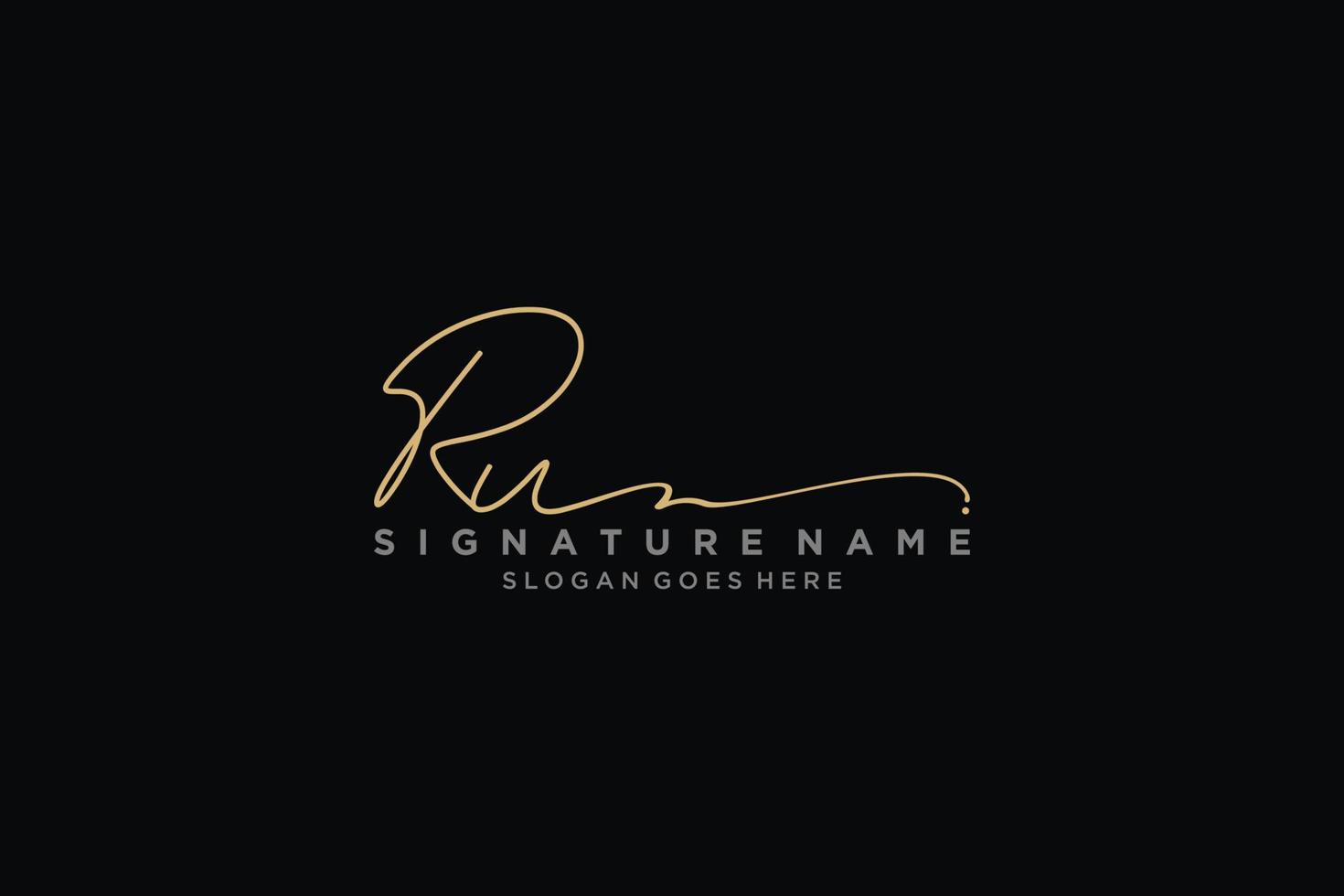 Initial RU Letter Signature Logo Template elegant design logo Sign Symbol template vector icon