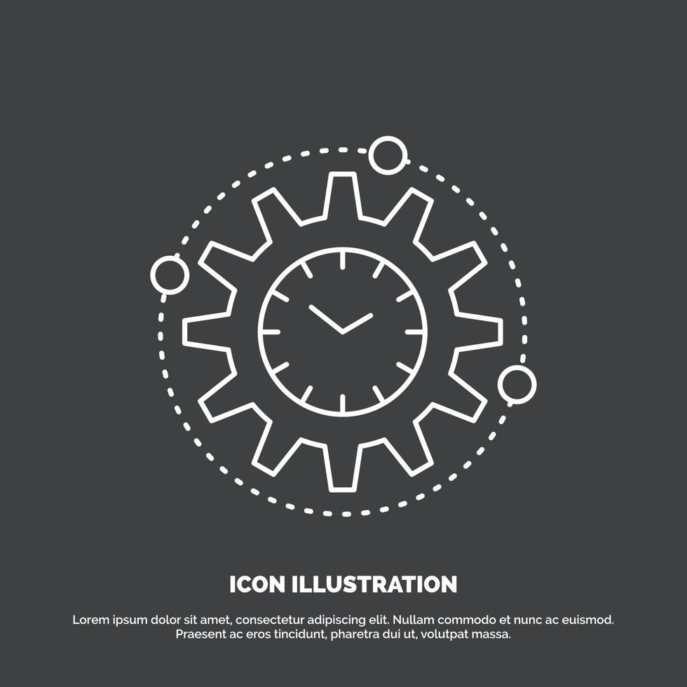 Efficiency. management. processing. productivity. project Icon. Line vector symbol for UI and UX. website or mobile application