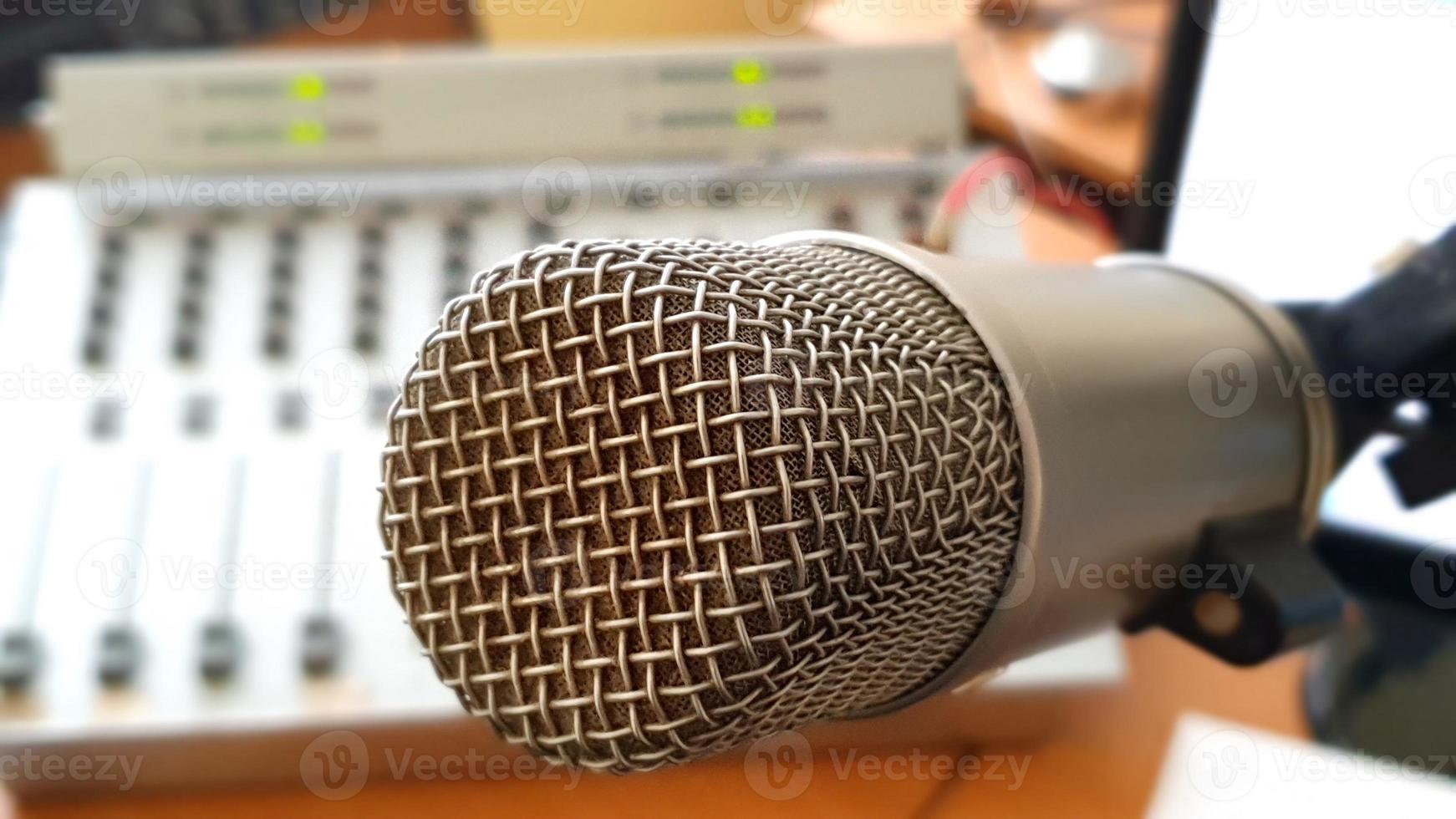 microphone in the sound recording studio photo