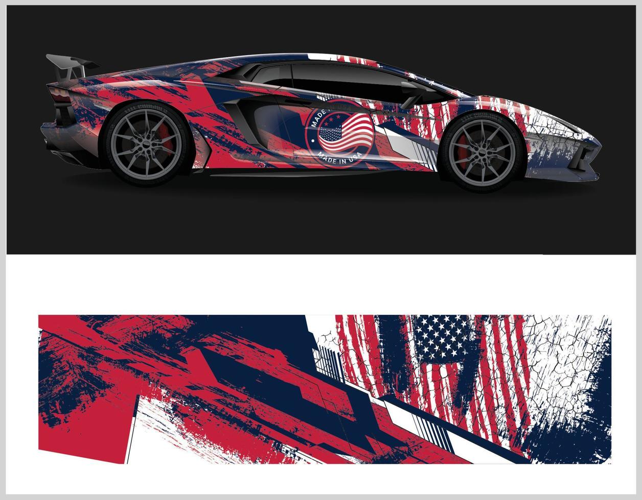 American Flag, car wrap design 12960169 Vector Art at Vecteezy