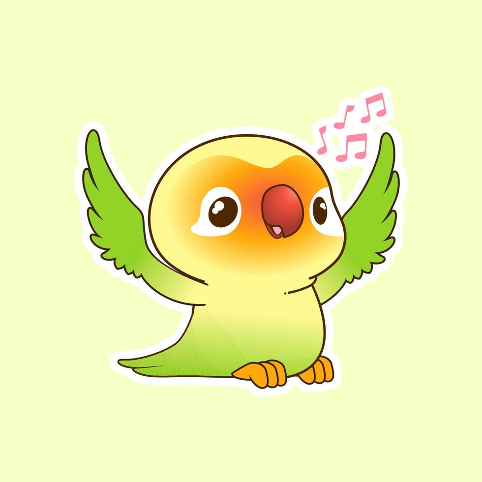 cute little love bird vector illustration