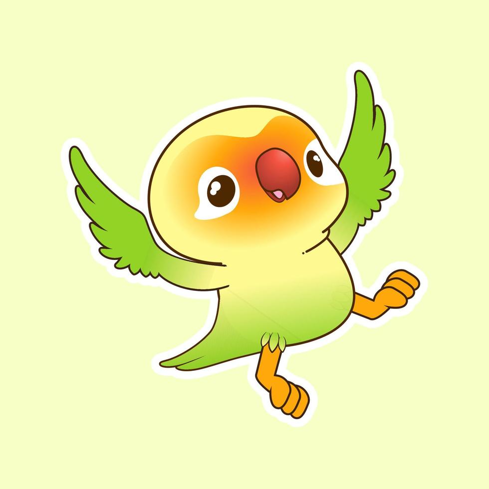 cute little love bird vector illustration