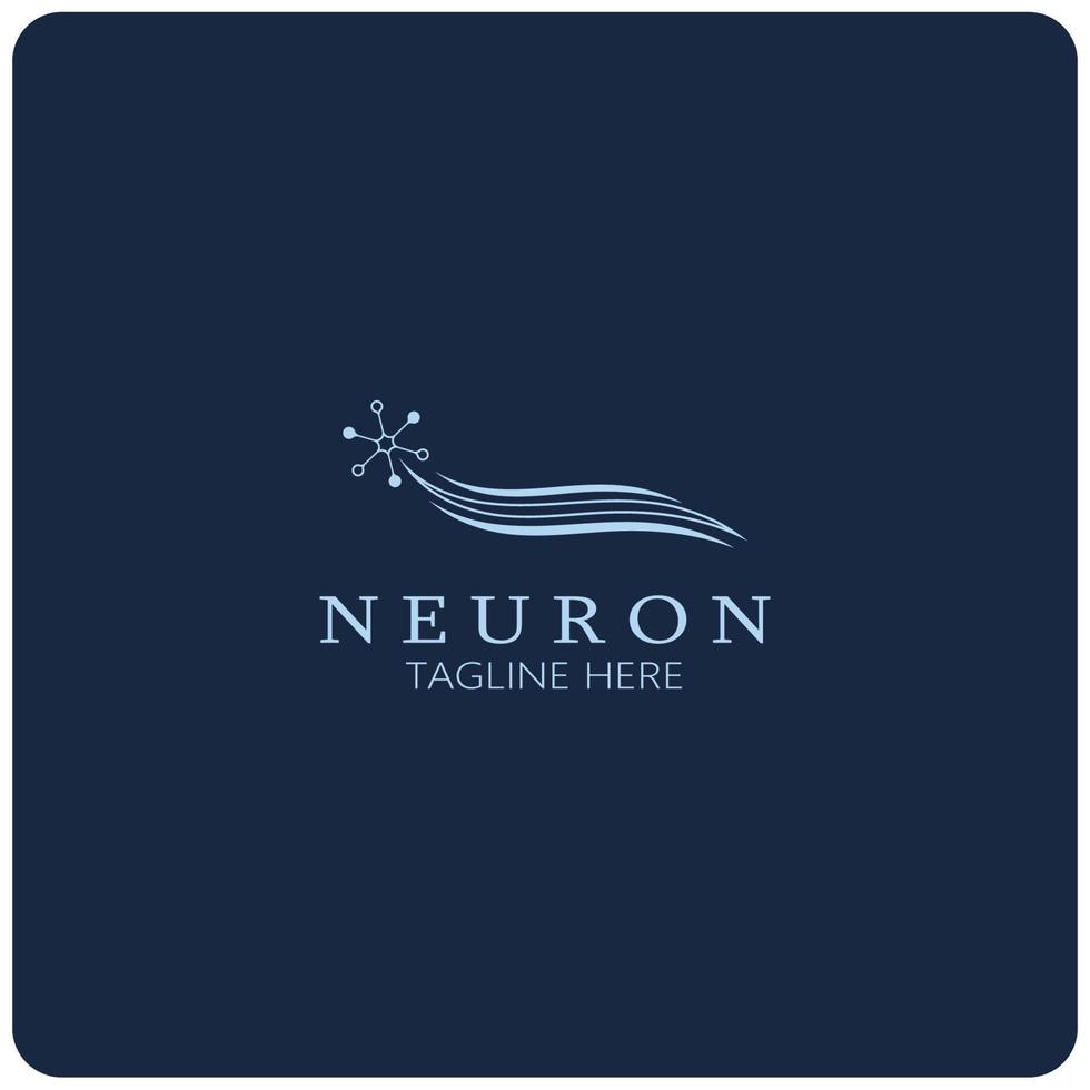 Neuron logo or nerve cell logo design,molecule logo illustration template icon with vector concept