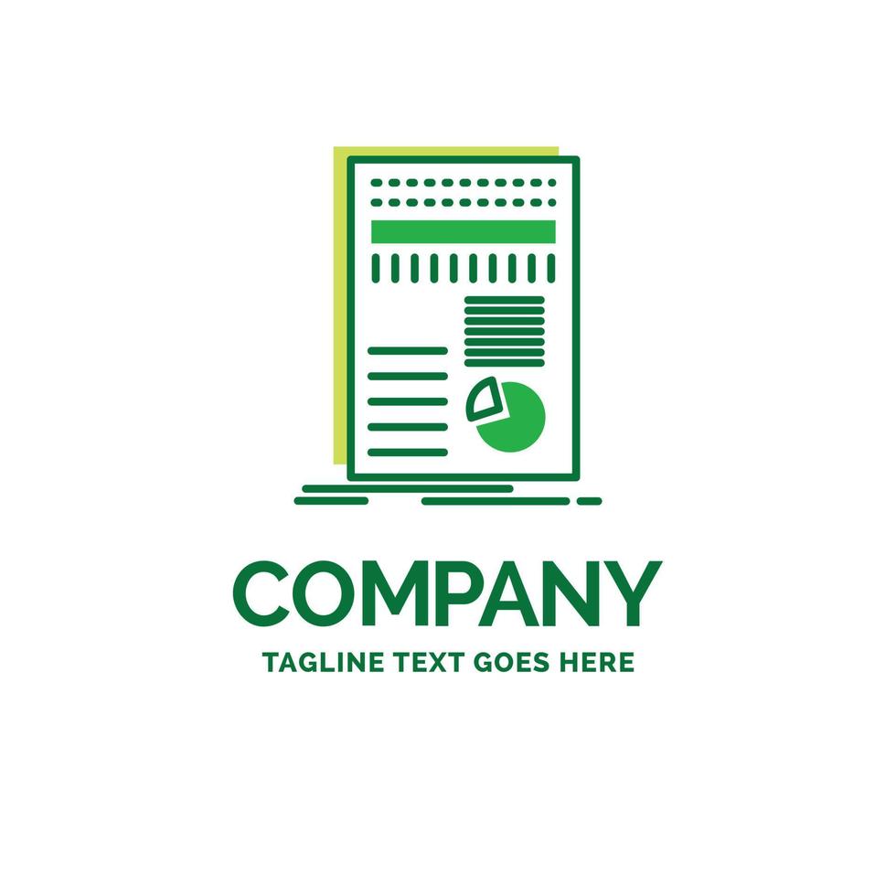 business. data. finance. report. statistics Flat Business Logo template. Creative Green Brand Name Design. vector
