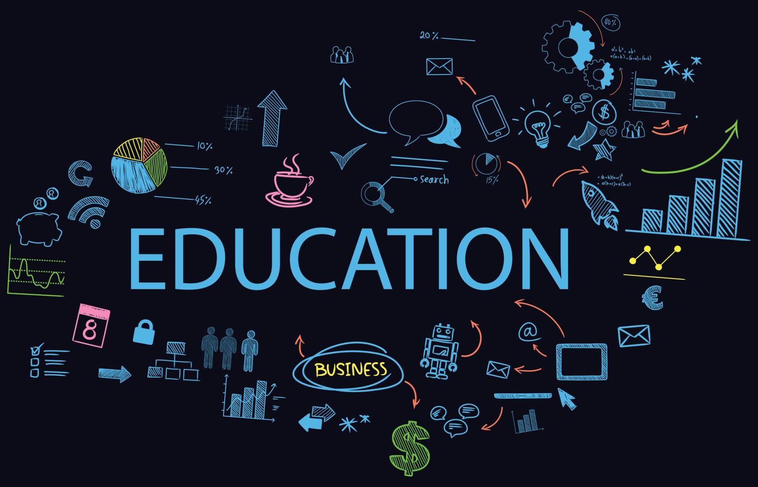 education idea and business vector