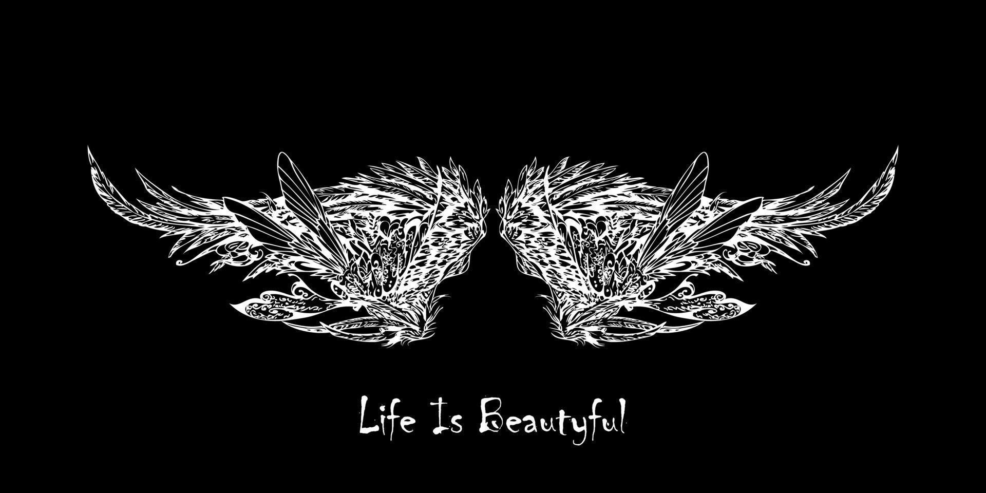 Bird wings vector