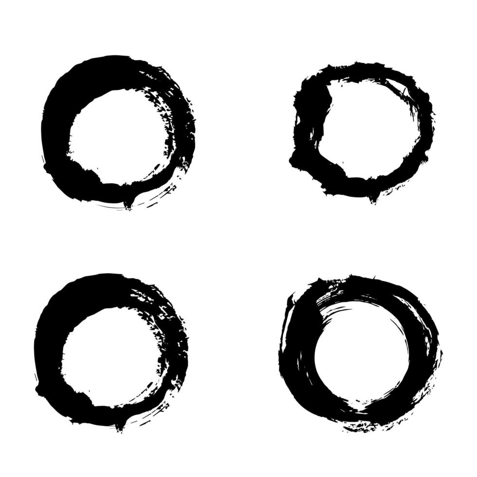 circle symbol water brush art vector