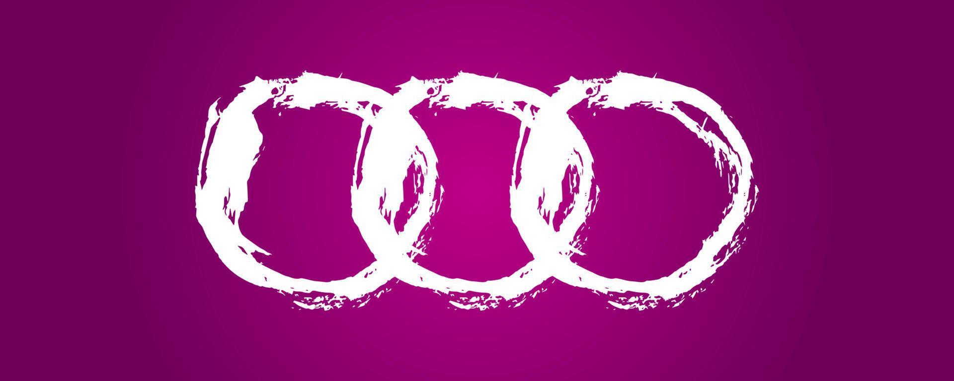 circle symbol water brush art vector