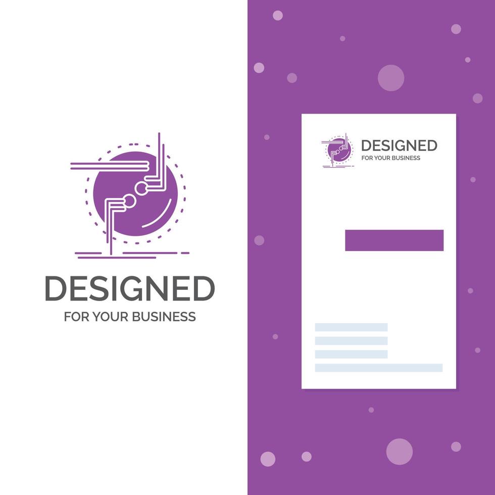 Business Logo for chain. connect. connection. link. wire. Vertical Purple Business .Visiting Card template. Creative background vector illustration