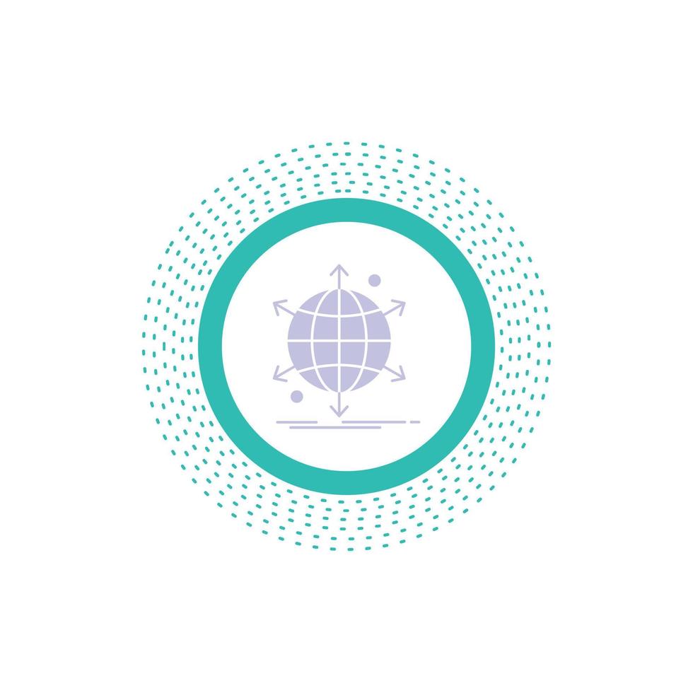 business. international. net. network. web Glyph Icon. Vector isolated illustration