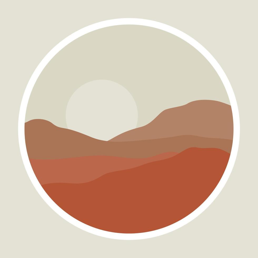 sunrise illustration sticker vector