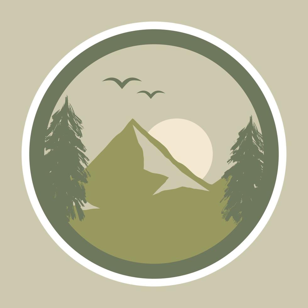 outdoor adventure sticker vector