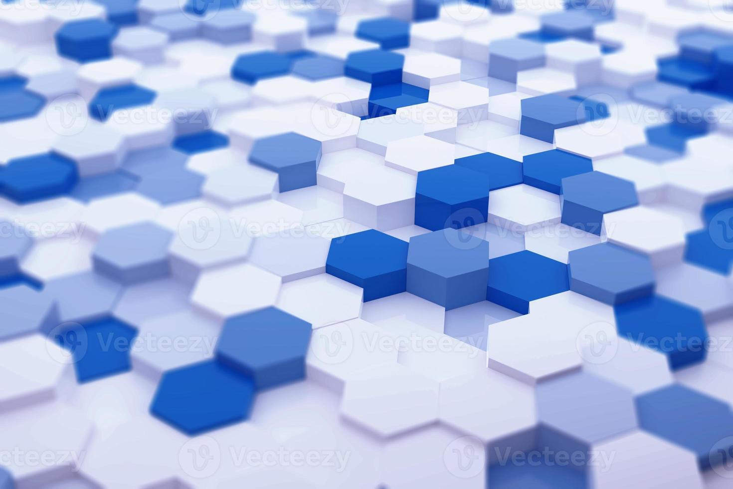 textura de patrón de fondo 3d hexagonal geométrico - ilustración 3d. foto