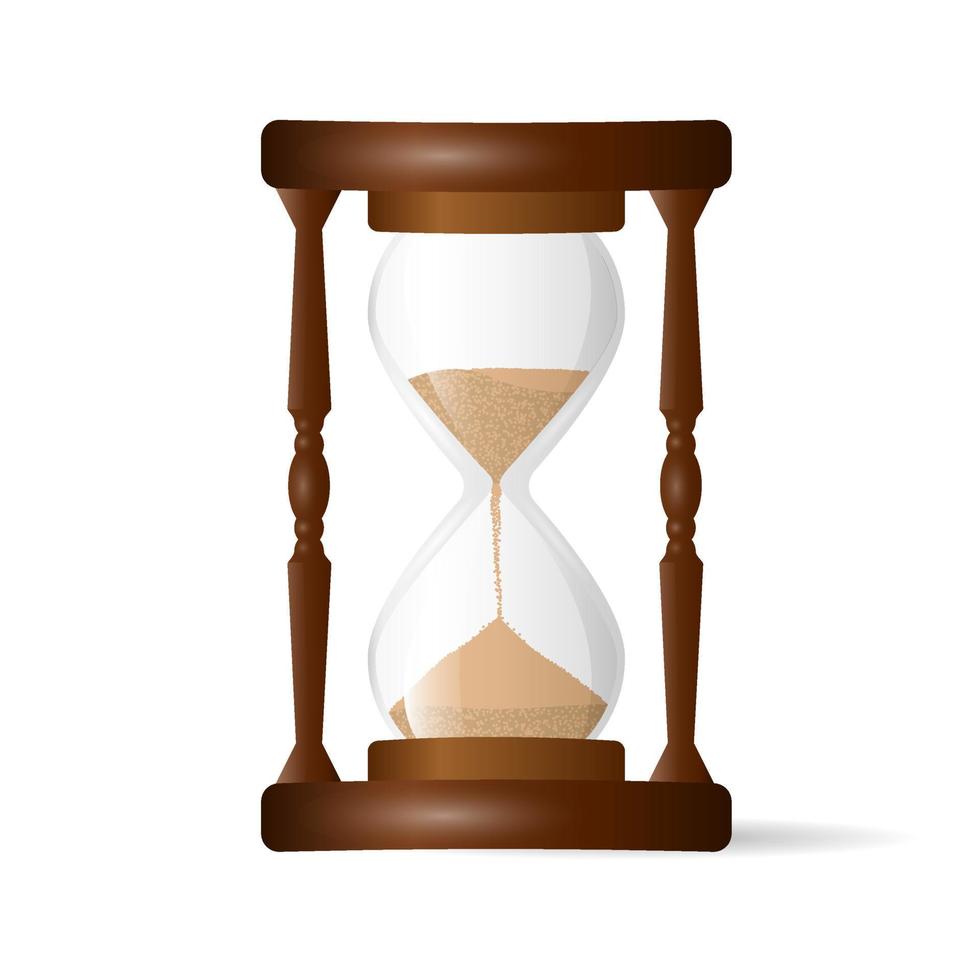 Hourglass vector illustration isolated on white background