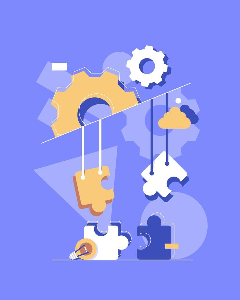 teamwork concept with puzzle. Can use for web banner, infographics,Jigsaw puzzle piece icon vector