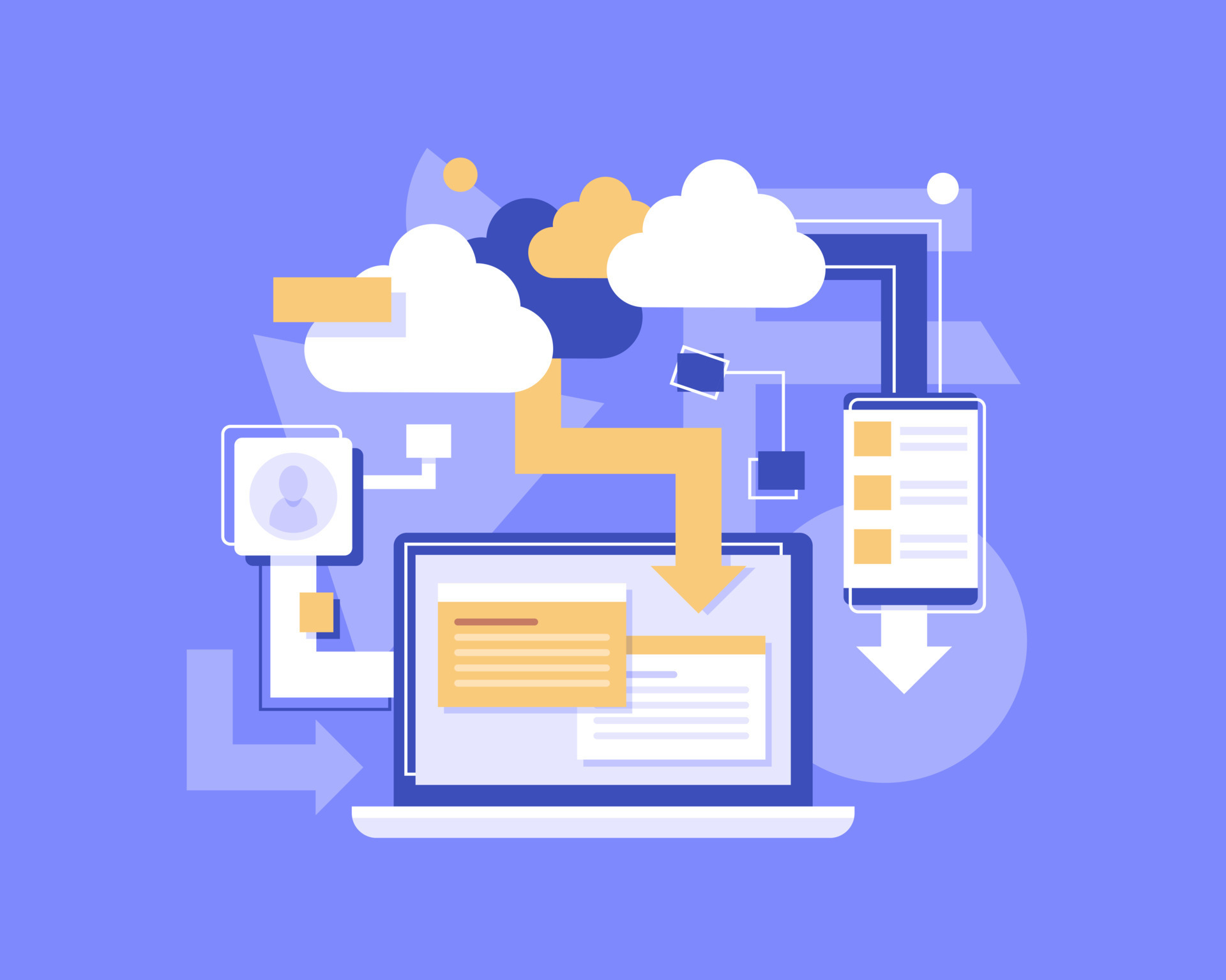 Cloud Api Flat Design