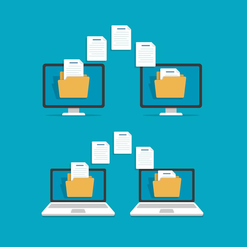 file transfer,Exchanging files. Copying files between devices vector