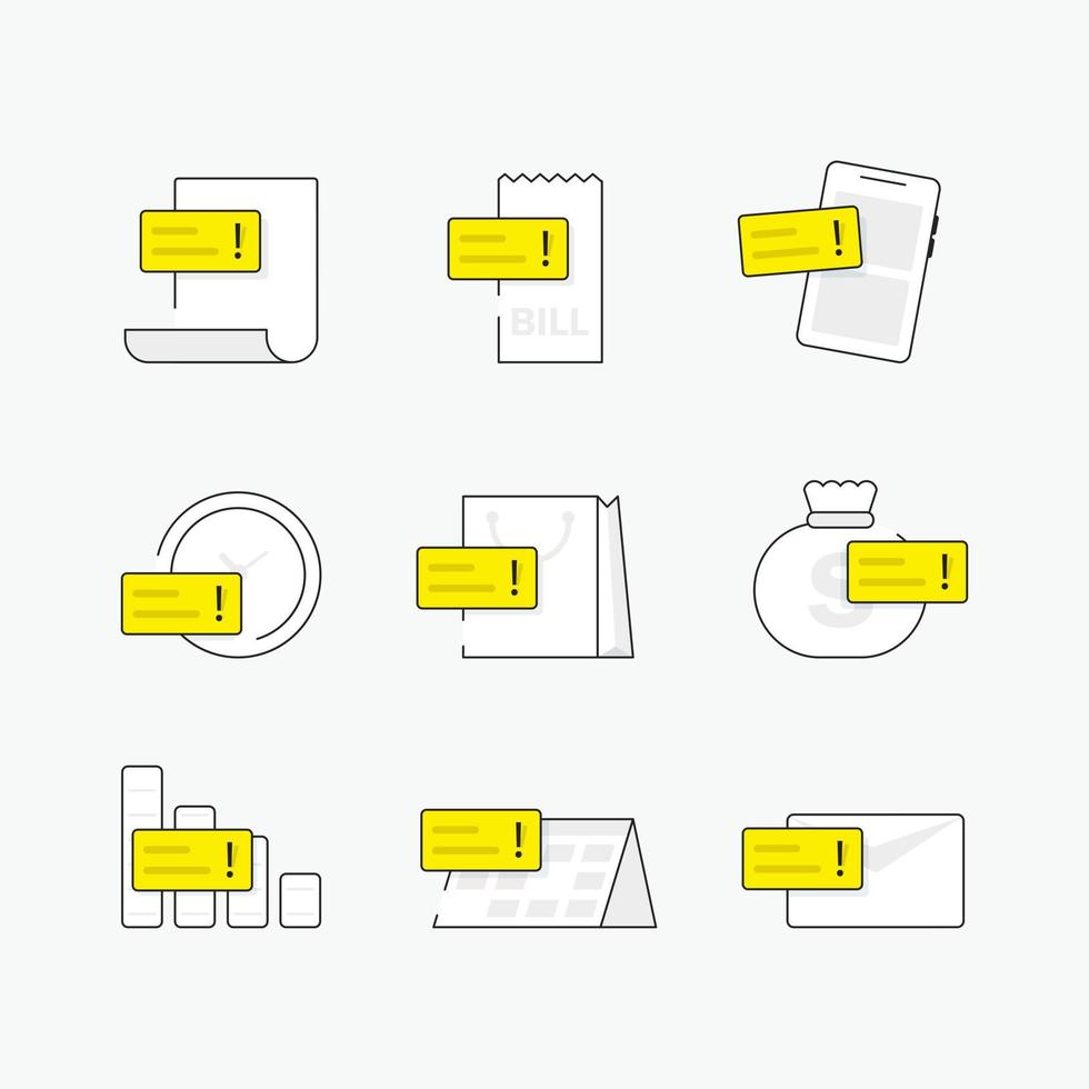 Icon notification,flat design icon vector illustration