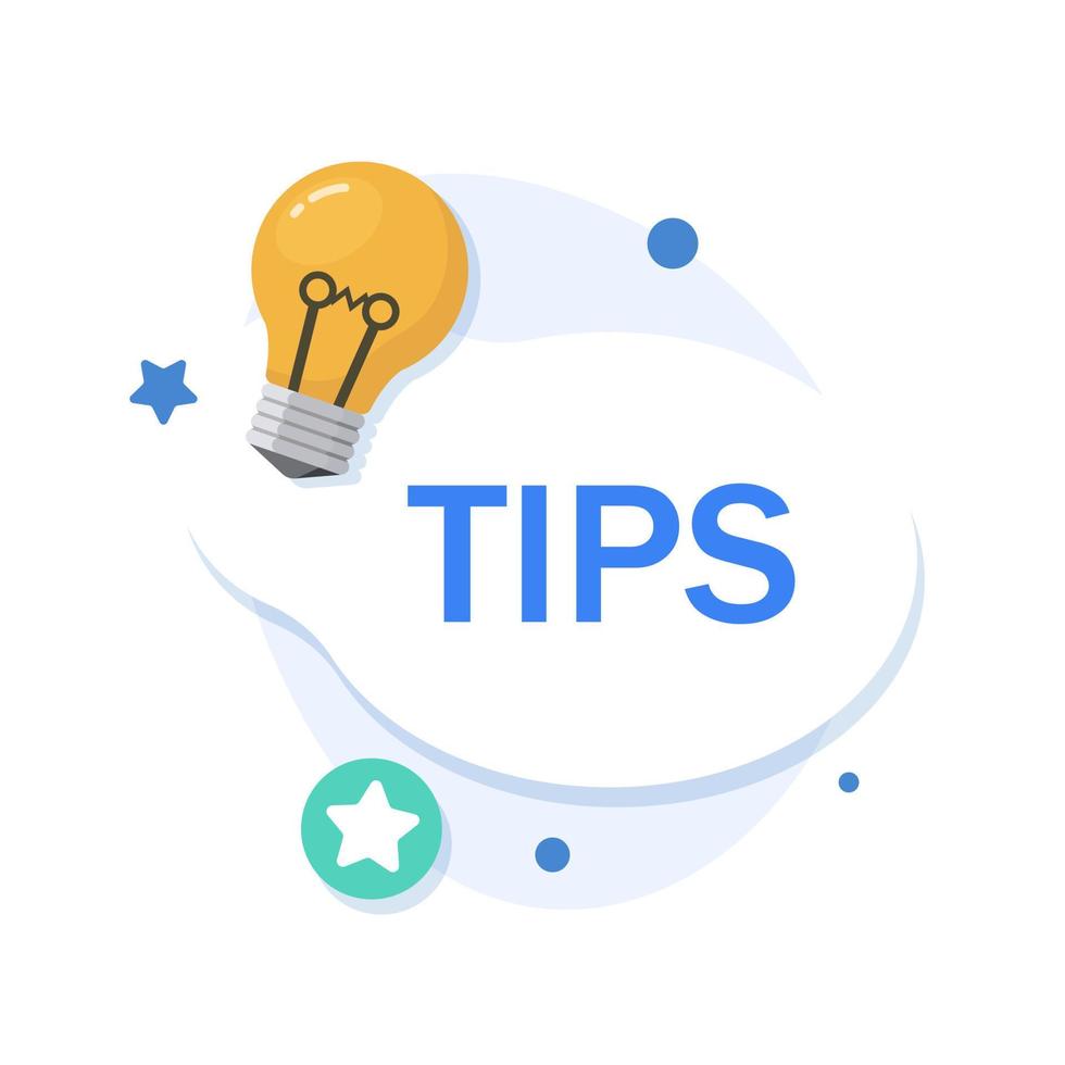 Tips icon,Helpful tricks with useful information for website or blog post vector