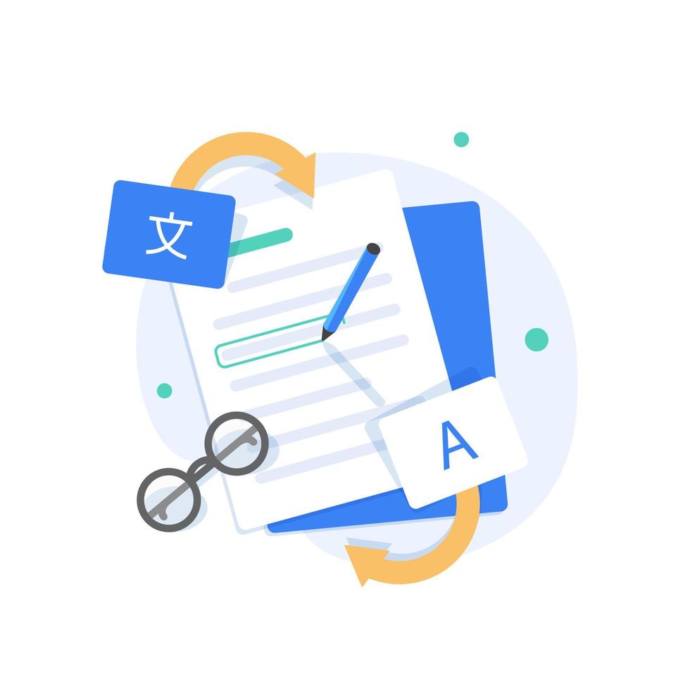 translation plugin, translate languages,flat design icon vector illustration