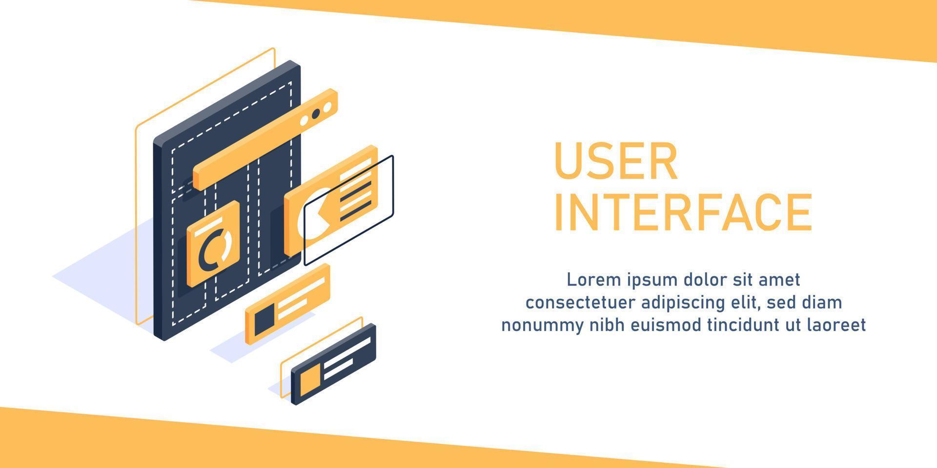 interface design website,User experience, projecting and testing app and software concept,user interface,flat design icon vector illustration