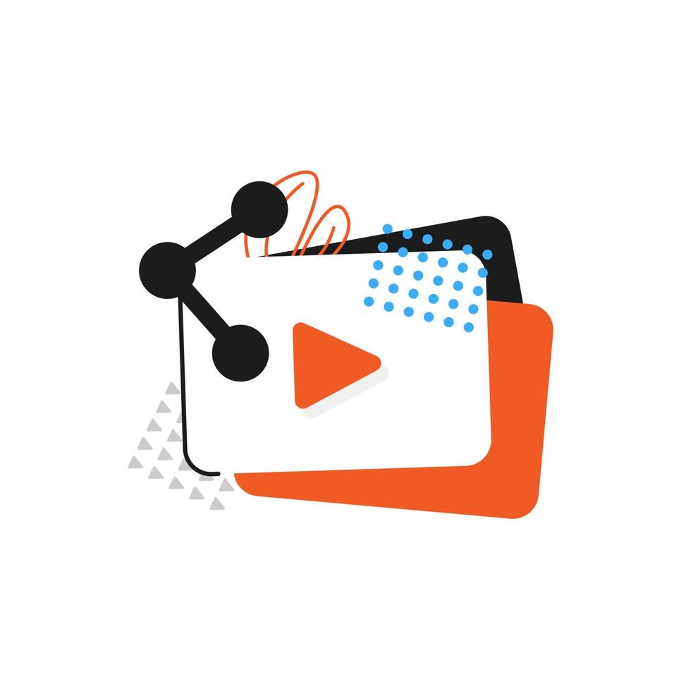 Create video content and make money,Flat design vlog concept,flat design icon vector illustration
