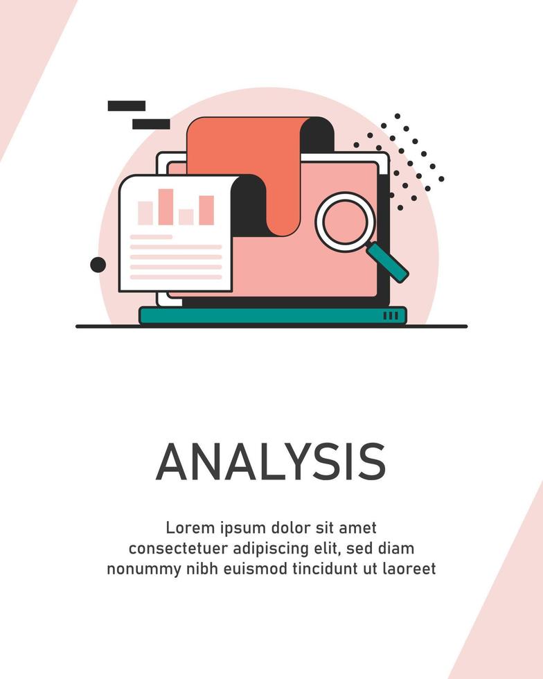 Analysis,Search investment,Financial investment and management,flat design icon vector illustration