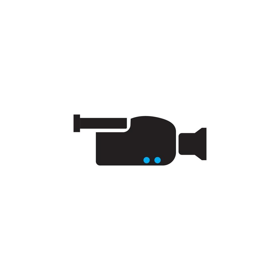 logotipo de icono de película y cámara, ilustración de diseño vectorial vector