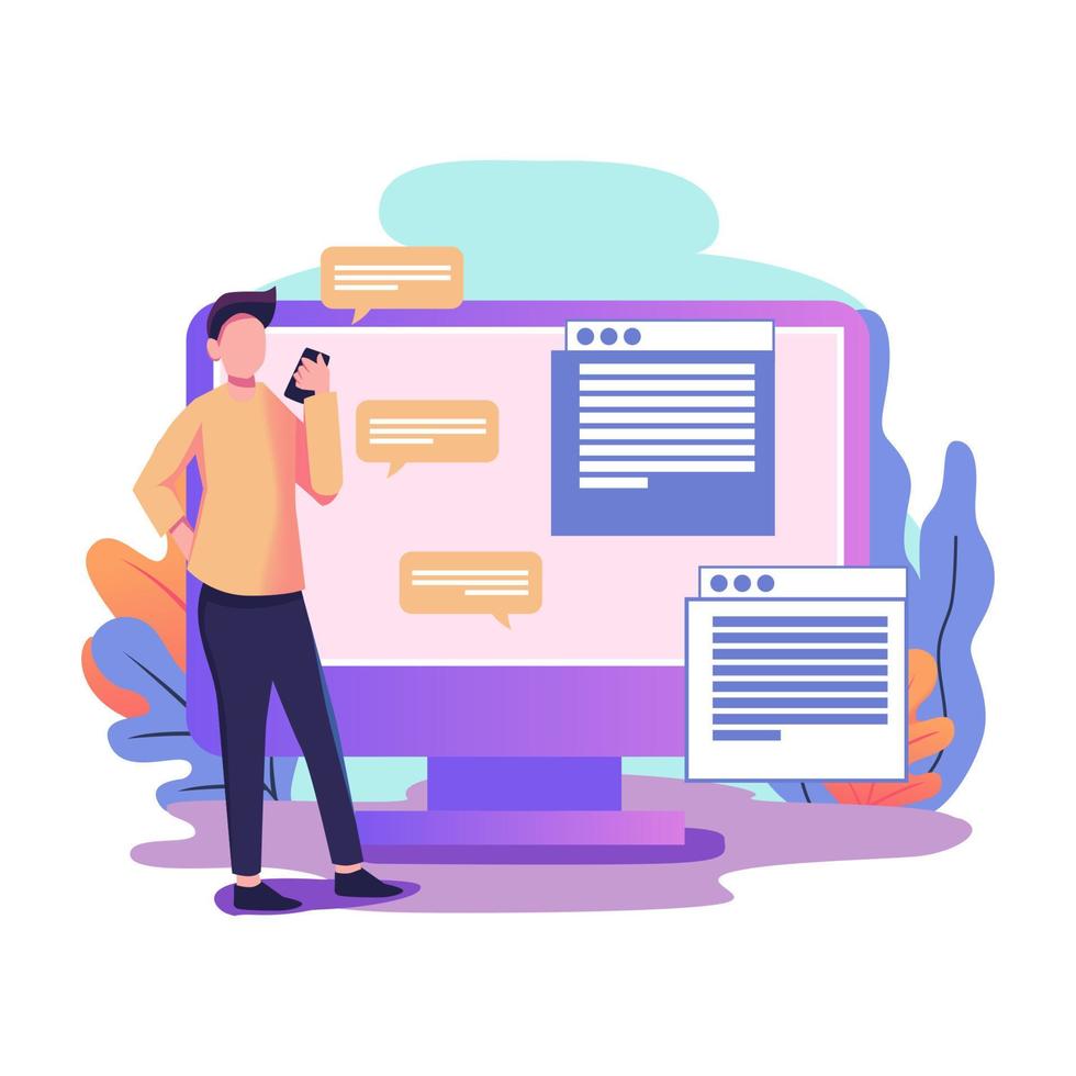 Collective thinking and brainstorming company information analytics employee agitation vector