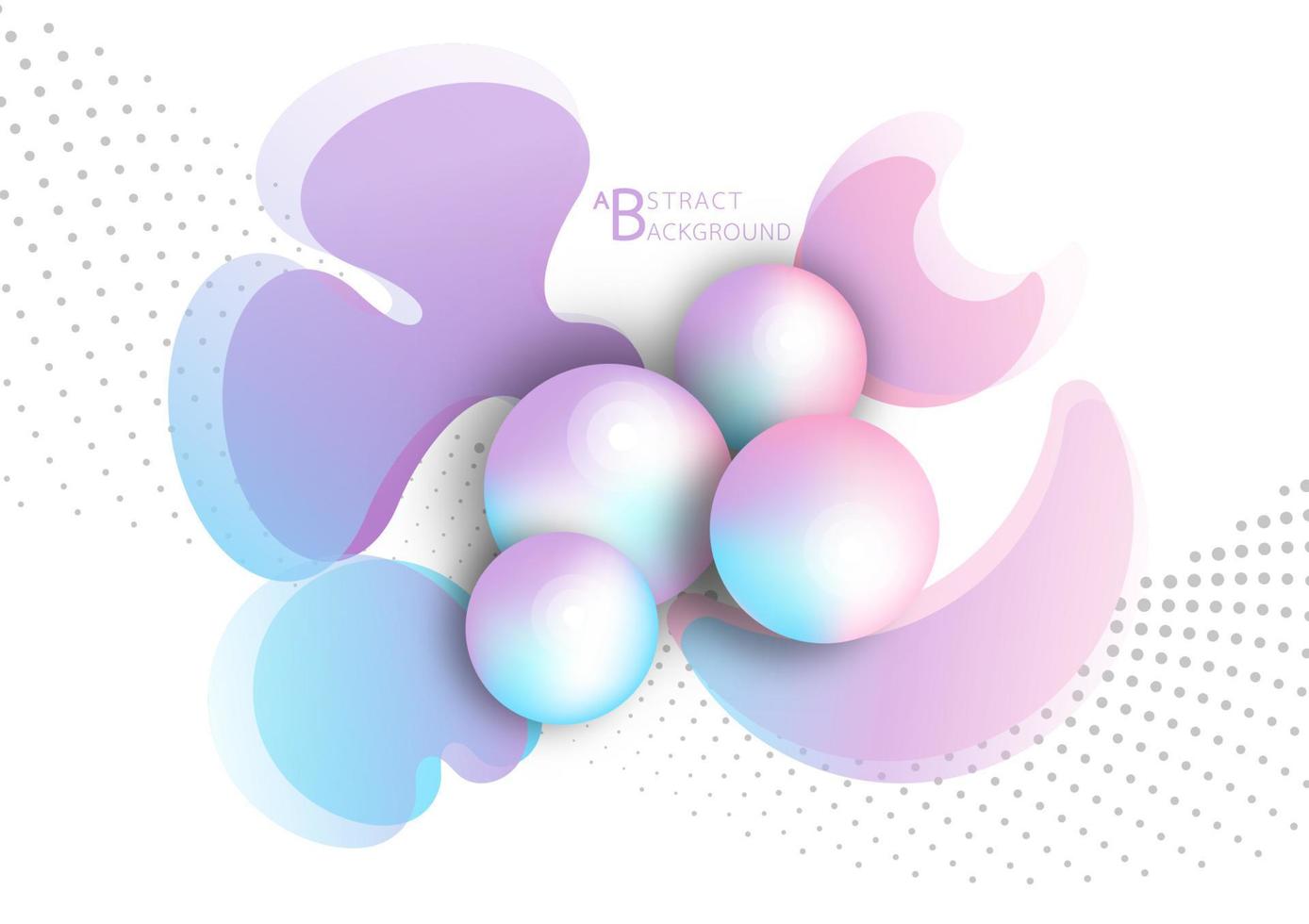 Abstract background with the rainbow ball, flat shape. Vector illustration.