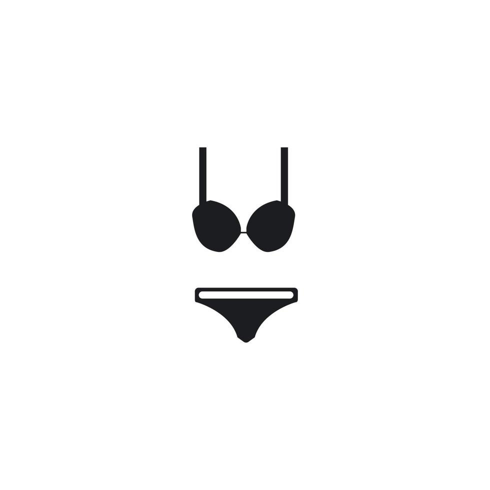 logotipo de icono de ropa interior femenina, diseño vectorial vector