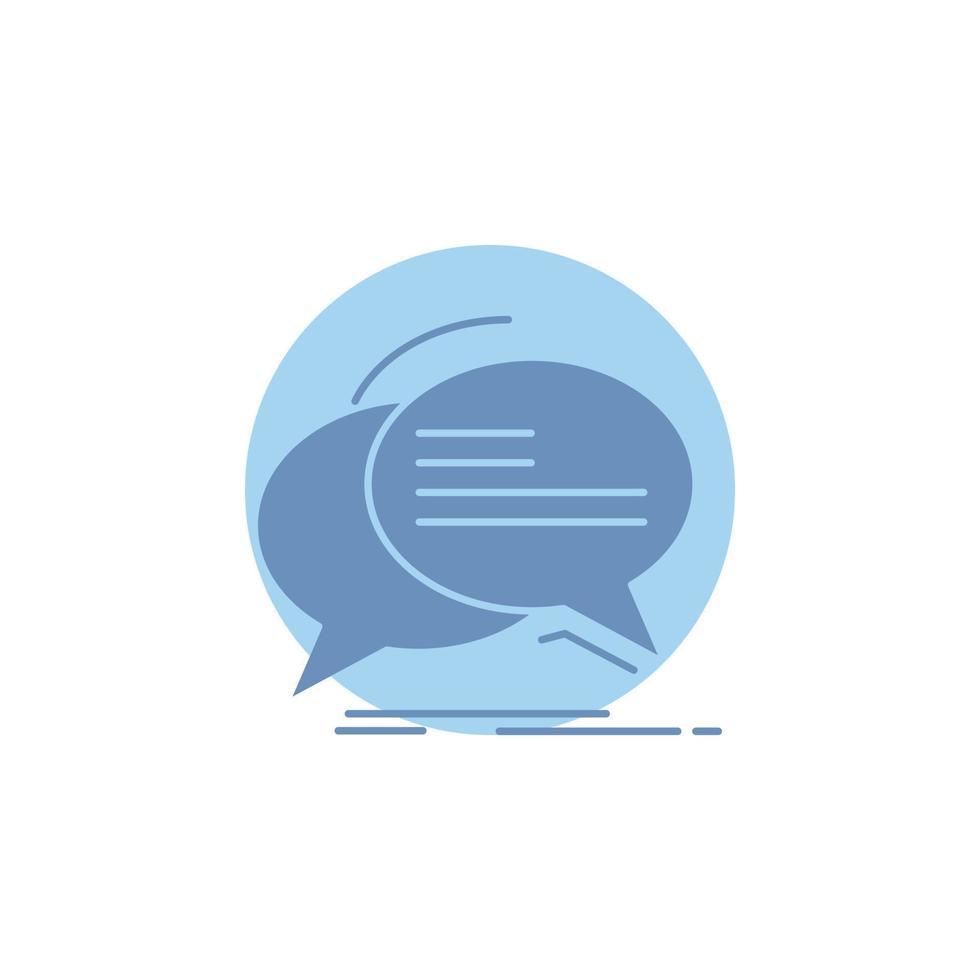 Bubble. chat. communication. speech. talk Glyph Icon. vector