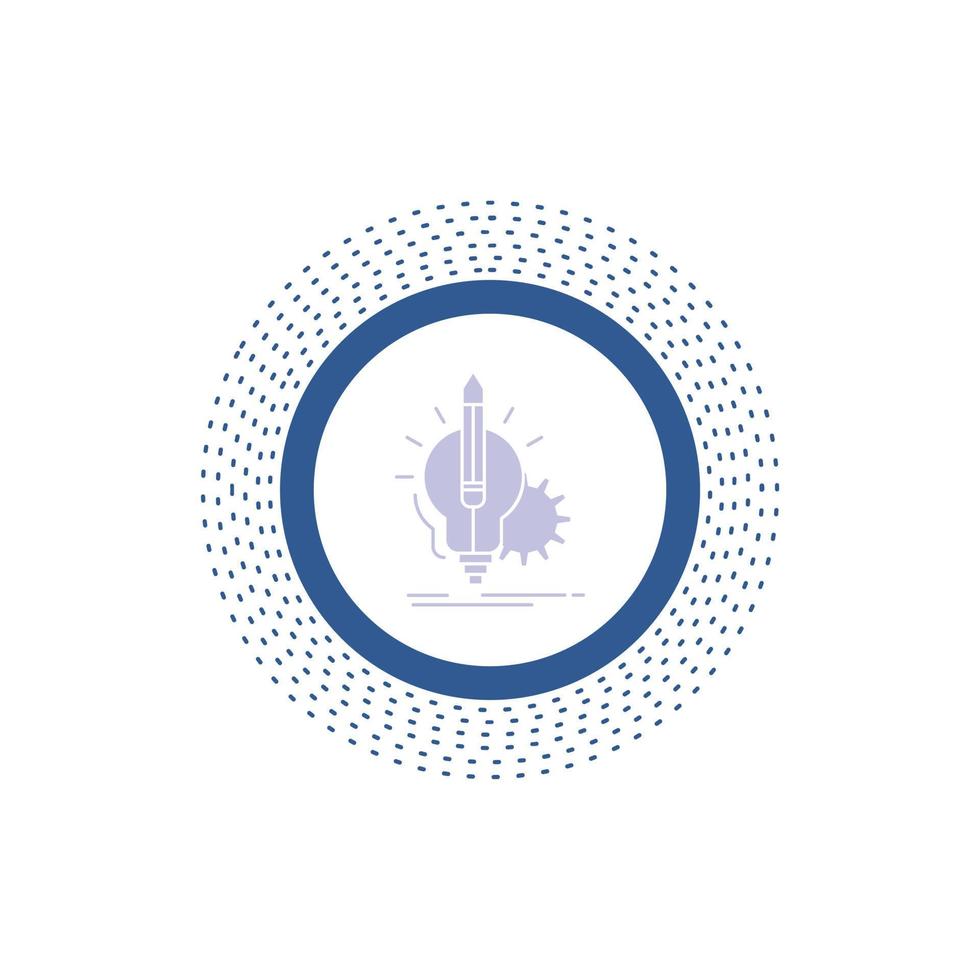 Idea. insight. key. lamp. lightbulb Glyph Icon. Vector isolated illustration