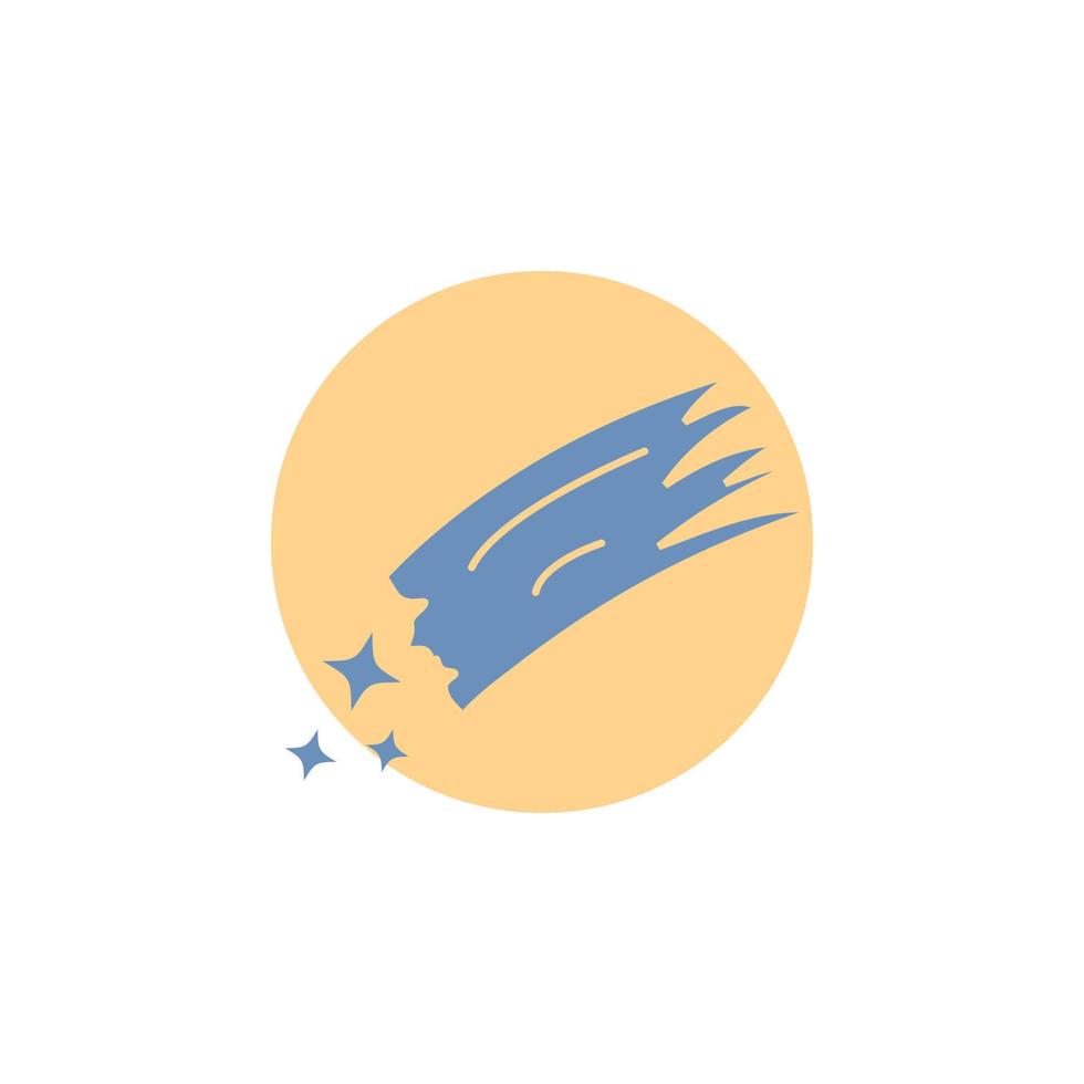 Asteroid. astronomy. meteor. space. comet Glyph Icon. vector