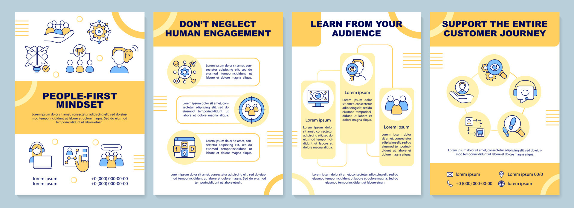 People first mindset brochure template Digital marketing Leaflet People first mindset brochure template Digital marketing Leaflet