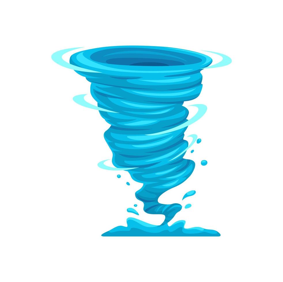 tornado de dibujos animados, tormenta, ciclón torcido vórtice vector