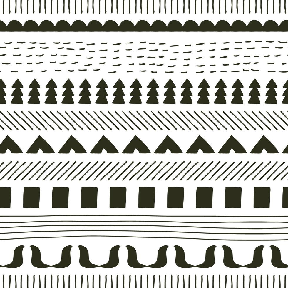 ornamento vectorial geométrico simple. papel pintado abstracto moderno en blanco y negro. fondo blanco y negro dibujado a mano vector