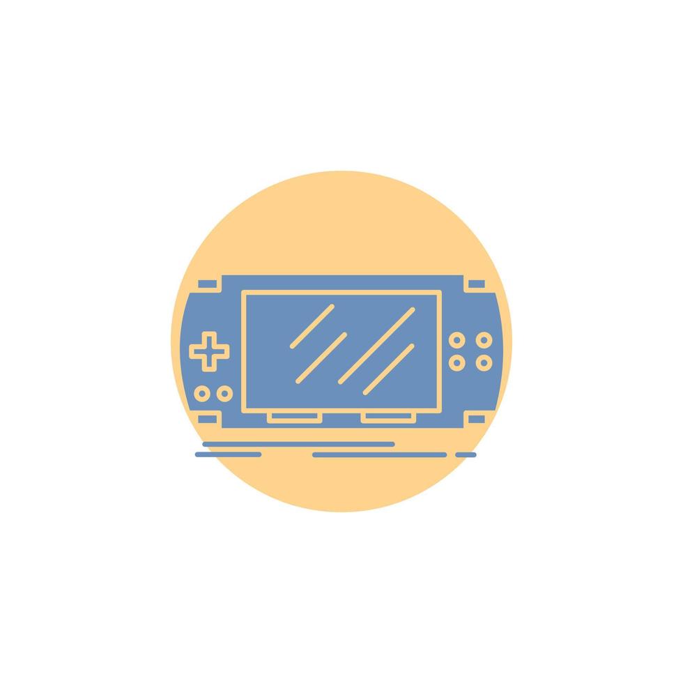 Console. device. game. gaming. psp Glyph Icon. vector