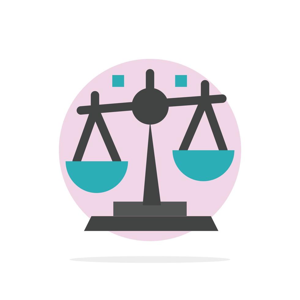 Balance Law Justice Finance Abstract Circle Background Flat color Icon vector