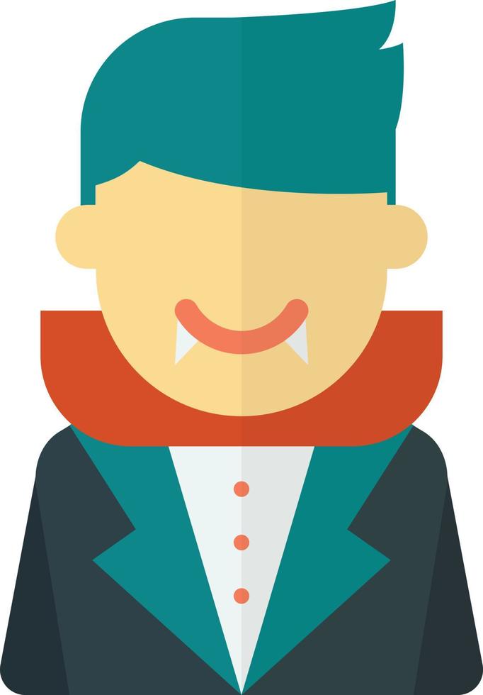 cute vampire illustration in minimal style vector