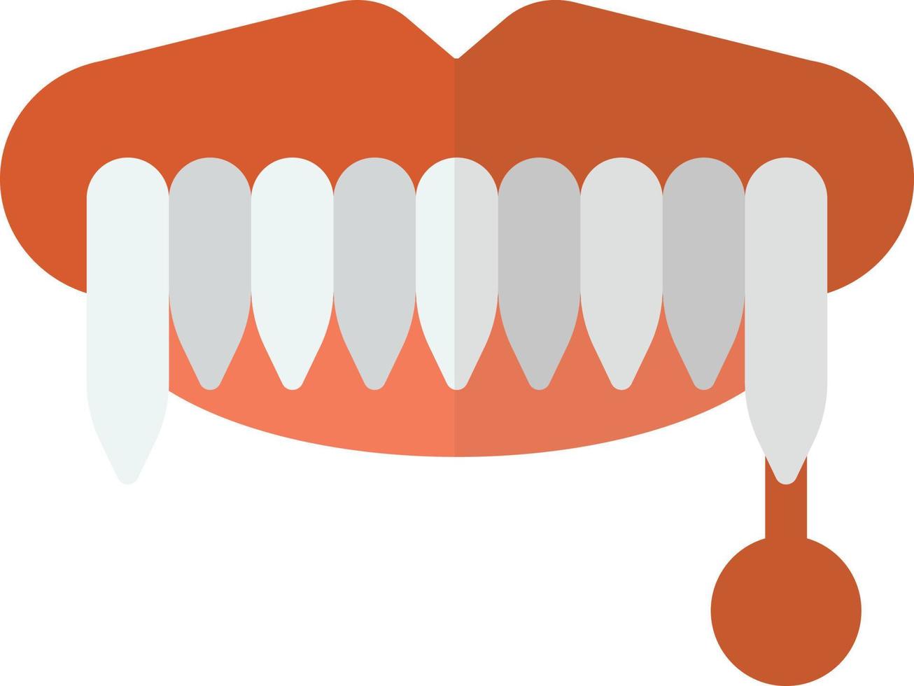 vampire mouth illustration in minimal style vector