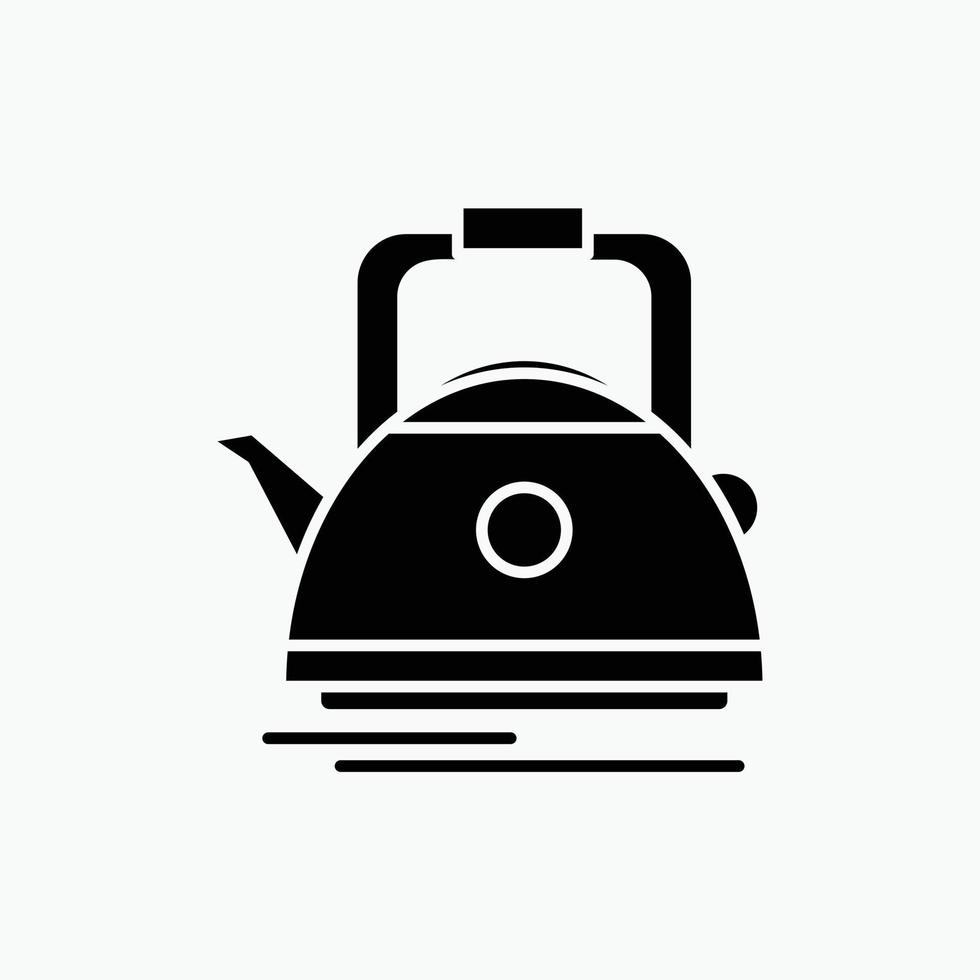 Tea. kettle. teapot. camping. pot Glyph Icon. Vector isolated illustration