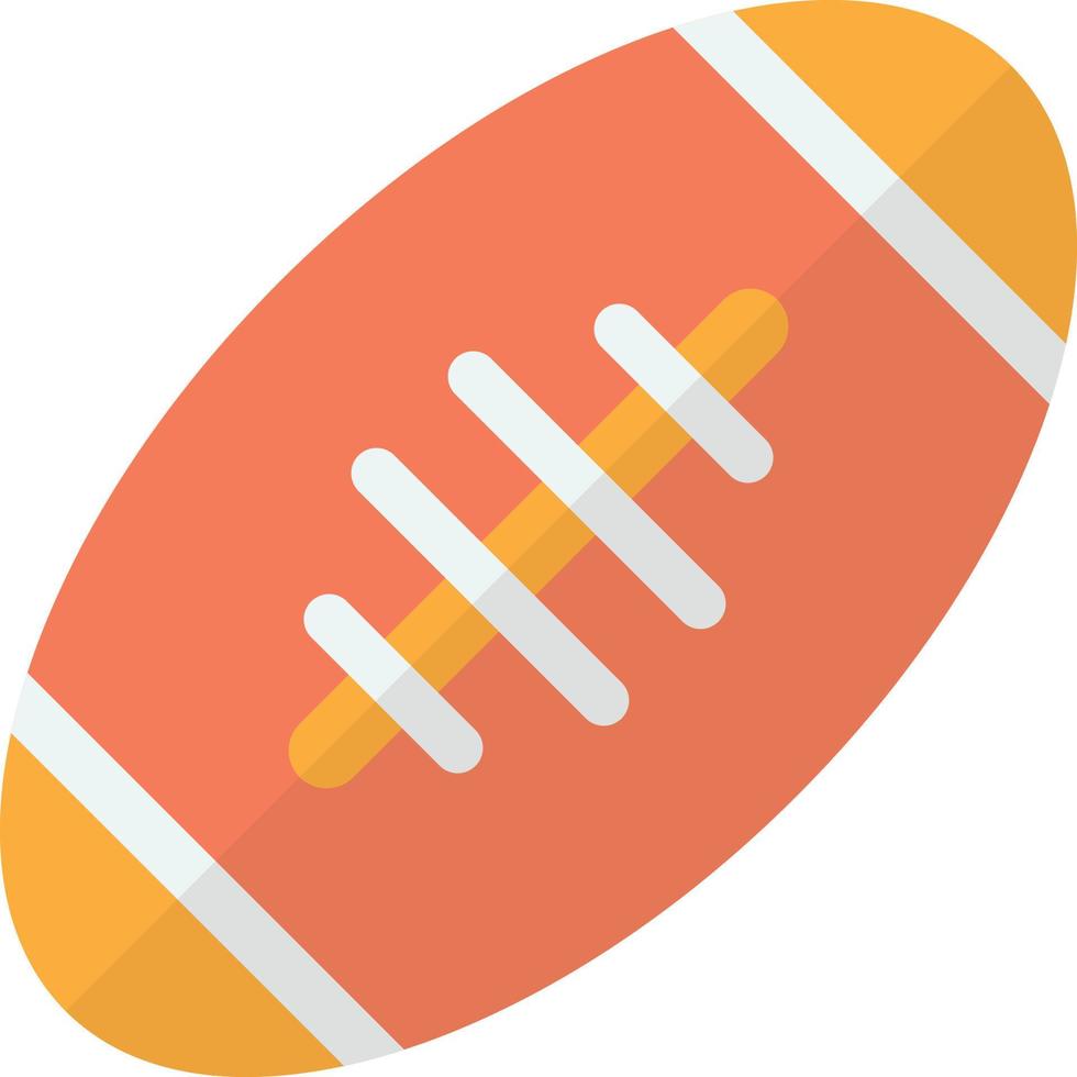 rugby ball illustration in minimal style vector