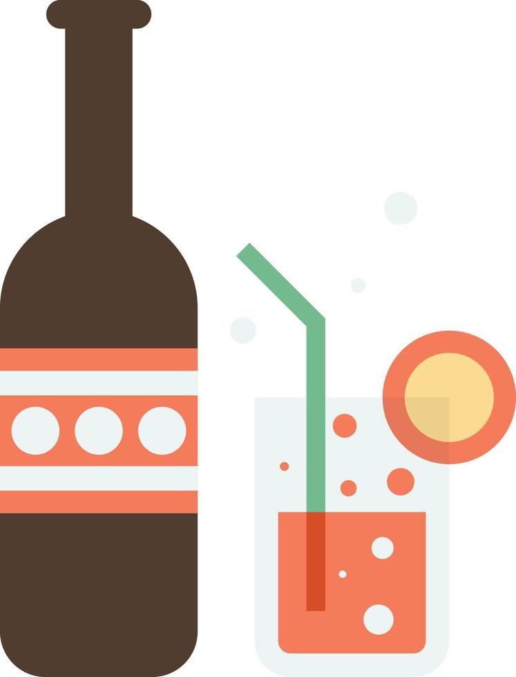 ilustración de botellas y vasos de vino en estilo minimalista vector