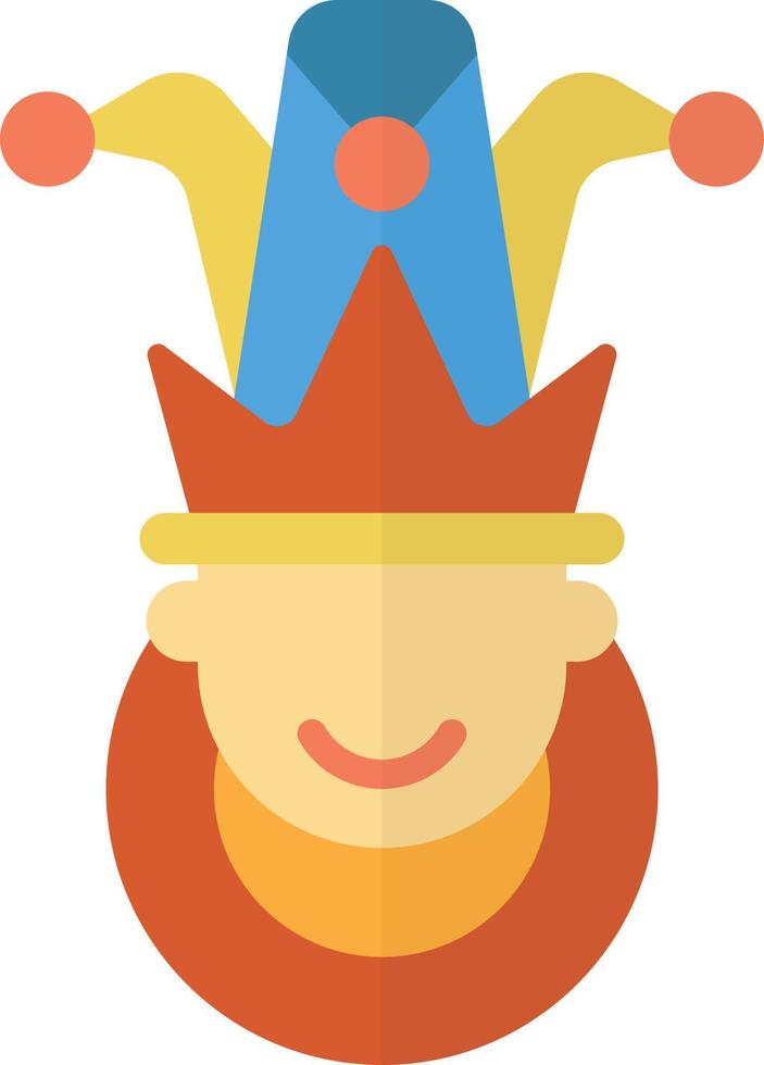 ilustración de sombrero de payaso en estilo minimalista vector